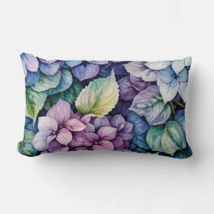 Levendig blauw en Paarse hortensia cluster Kussen
