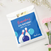 Levendig blauw en rood bowlen 6e verjaardag bedankzakje (Gezegeld)