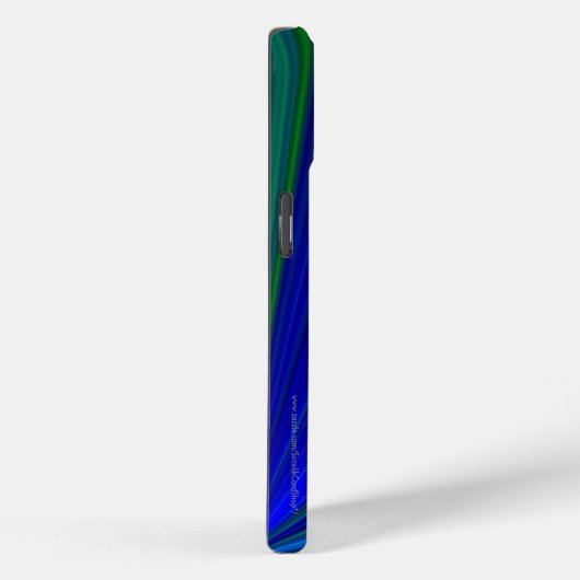 Levendig Blauw Groen Starburst Personaliseer Naam  Case-Mate iPhone Case (Achterkant / Rechts)