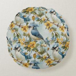 Levendig Blauw Jay Kussen