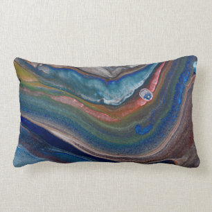 Levendig Blauw Koper Metaalvloeistof Vloeibare wer Kussen