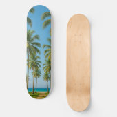 Levendig blauw oceaan tropisch paradijs persoonlijk skateboard (Voorkant)