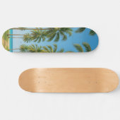 Levendig blauw oceaan tropisch paradijs persoonlijk skateboard (Horizontaal)