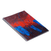 Levendig Blauw Rood Sunset Abstract Drip Notitieboek (Rechterzijde)