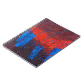 Levendig Blauw Rood Sunset Abstract Drip Notitieboek (Linkerzijde)