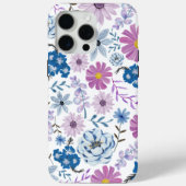 Levendig Blauw Roze Waterverf Painted Blossom Case-Mate iPhone Case (Achterkant)