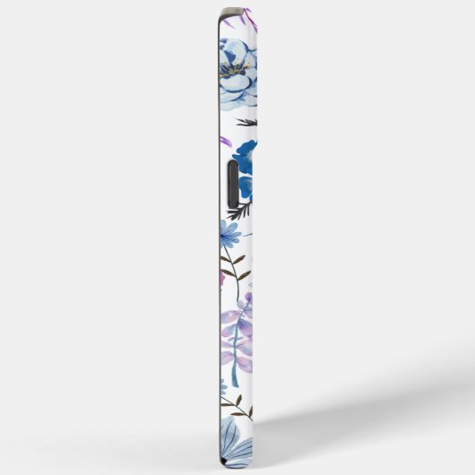 Levendig Blauw Roze Waterverf Painted Blossom Case-Mate iPhone Case (Achterkant / Rechts)