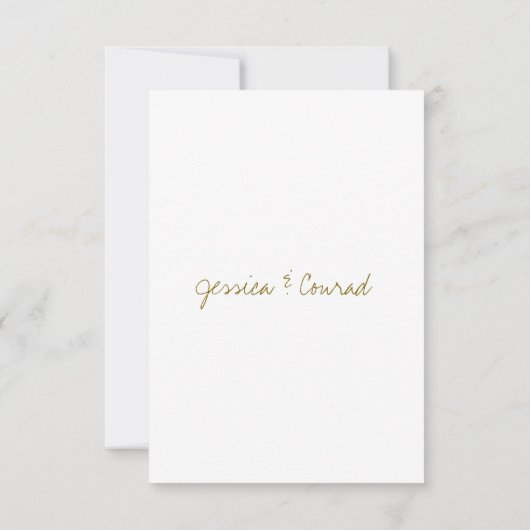 Levendig Blauw Sinaasappel Goud bruiloft RSVP Kaar (Achterkant)