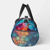 Levendig blauw Sinaasappel Roze Alcohol Ink Splatt Plunjezak (Rechts)