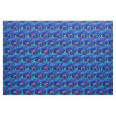 Levendig blauw tropisch visweefsel stof (Fat Quarter)
