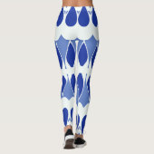 Levendig blauw wit klassieker "Ratti_Creative_Arts Leggings (Achterkant)