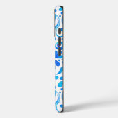 Levendig Blauw-Wit Waterverf Botanisch Case-Mate iPhone Case (Achterkant / Links)
