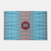 Levendig blauw Zuidwest esthetisch geometrisch Deurmat (Voorkant)