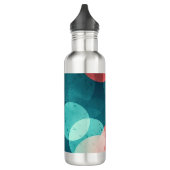 Levendig Blauwgroen en koraal Waterfles (Links)