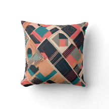 Levendig blauwgroen en mosterd geometrisch patroon