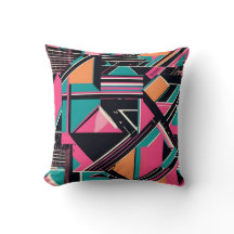 Levendig blauwgroen en mosterd geometrisch patroon