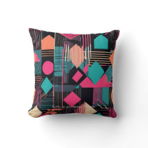 Levendig blauwgroen en mosterd geometrisch patroon