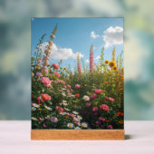 Levendig Bloem Acryl Bord (Neutraal)