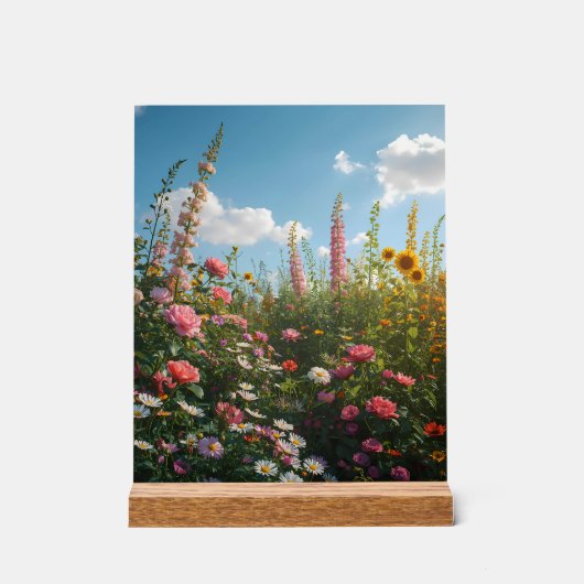 Levendig Bloem Acryl Bord (Voorkant)
