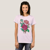 Levendig Bloem T-shirt (Voorkant volledig)