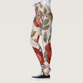 Levendig bloembehang: met de hand getekende patron leggings (Links)