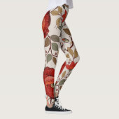 Levendig bloembehang: met de hand getekende patron leggings (Rechts)