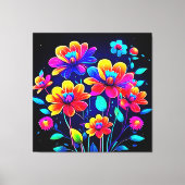 Levendig bloemboeket canvas afdruk (Voorkant)