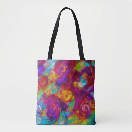 Levendig bloemen abstracte kunst Tas (Voorkant)