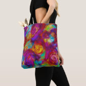 Levendig bloemen abstracte kunst Tas (Dichtbij)