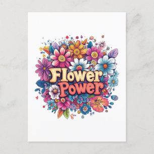 Levendig Bloemen Power Design met Kleurrijke Bloem Briefkaart