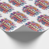 Levendig Bloemen Power Design met Kleurrijke Bloem Cadeaupapier (Hoek)