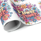 Levendig Bloemen Power Design met Kleurrijke Bloem Cadeaupapier (Rol Hoek)