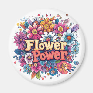 Levendig Bloemen Power Design met Kleurrijke Bloem Magneet