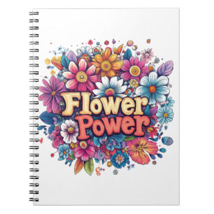 Levendig Bloemen Power Design met Kleurrijke Bloem Notitieboek