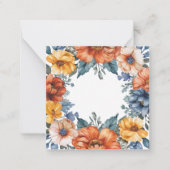 Levendig Bloemen Waterverf Lijst Notitiekaartje (Voorkant)