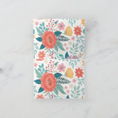 Levendig bloemenall-over printpatroon bedankkaart (Binnen)