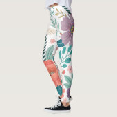 Levendig bloemenall-over printpatroon leggings (Links)