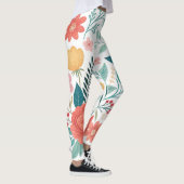 Levendig bloemenall-over printpatroon leggings (Rechts)