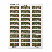 Levendig bloemendesign haaknaald RETOURLABEL Etiket (Full Sheet)