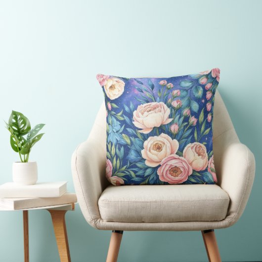 Levendig Bloemendesign Kussen (Stoel)