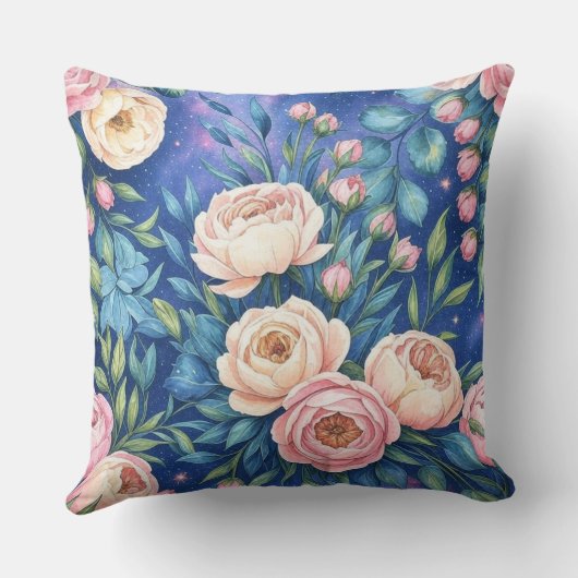 Levendig Bloemendesign Kussen (Achterkant)
