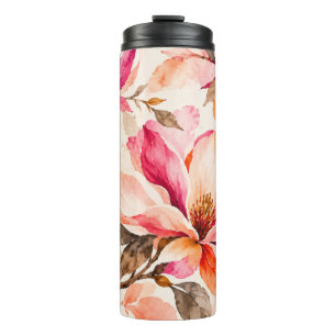 Levendig Bloemendesign met Magnolia's Thermosbeker