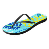 Levendig Bloemendesign Teenslippers (Schuin)