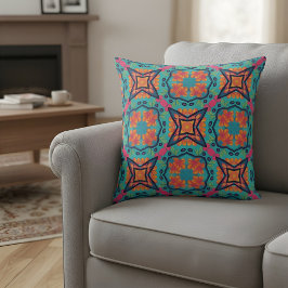 Levendig Bloemendrad Pattern Kussen