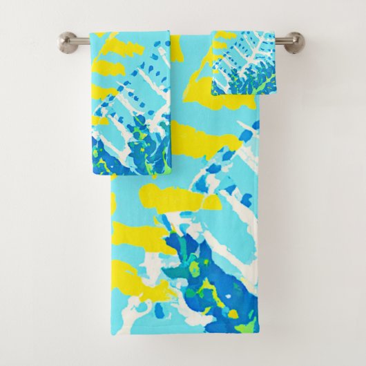 Levendig bloemenontwerp bad handdoek (Insitu)