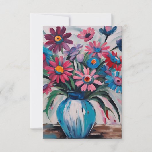 Levendig bloemenontwerp bedankkaart (Voorkant)