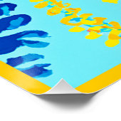 Levendig bloemenontwerp perfect poster (Hoek)