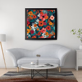 Levendig bloemenparadijs foto afdruk
