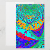 Levendig Bloemenpatroon: Braziliaanse eerbetoon Ee Briefpapier (Voorkant / Achterkant)