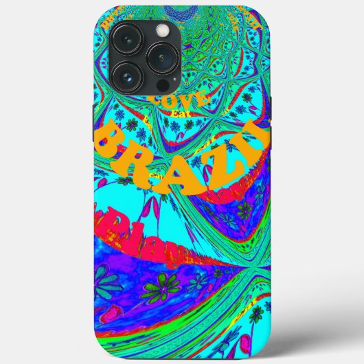Levendig Bloemenpatroon: Braziliaanse eerbetoon Ee Case-Mate iPhone Case (Achterkant)